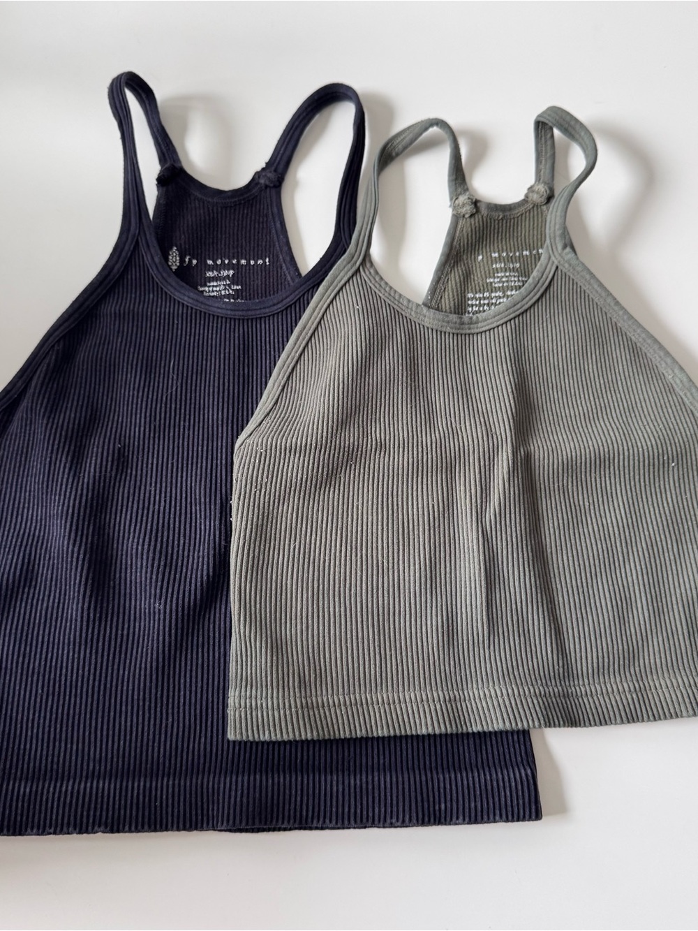 Free People Happiness Runs Tank Top Bundle Washed Black and Olive